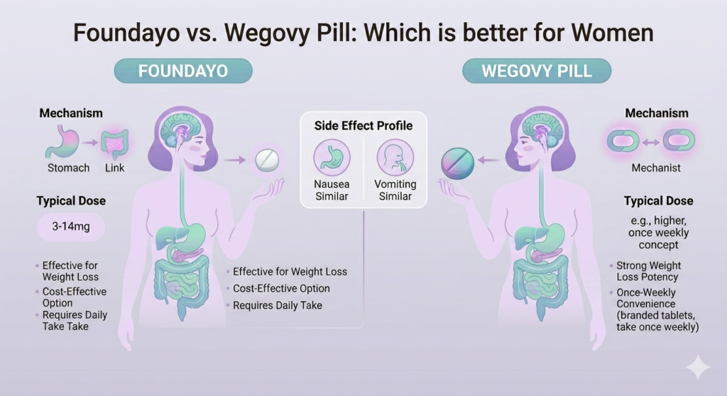 Foundayo vs Wegovy pill for women
