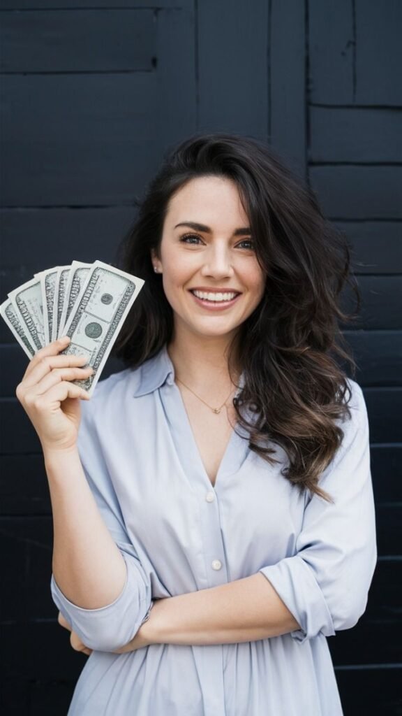 Financial independence for women showing a woman building financial freedom and control over her future.