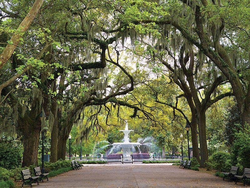 Historic streets of Savannah, Georgia for solo women travelers.